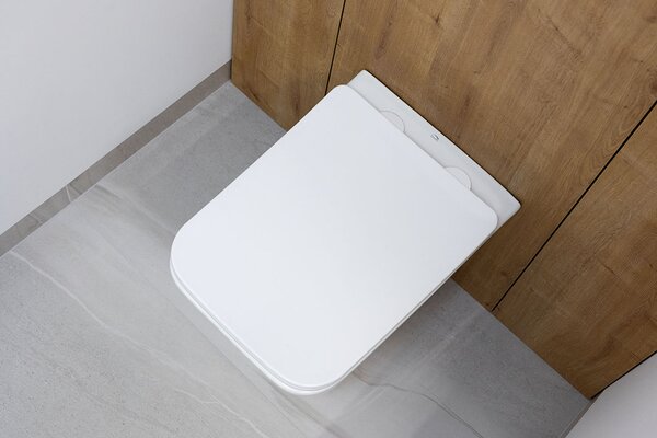 Laveo Kvadrato, WC sedátko 428x362 mm, soft-close, duroplast, biela lesklá, LAV-ADA_600K