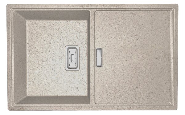 Laveo Tonga, 1-komorový granitový drez 800x500x190 mm, béžová, LAV-SPT_411Y