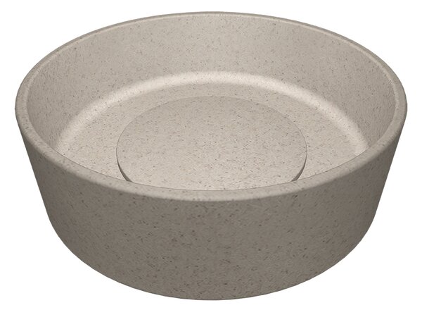 Laveo Perl, granitové umývadlo na dosku 360x360x115 mm, béžová, LAV-VGP1410T