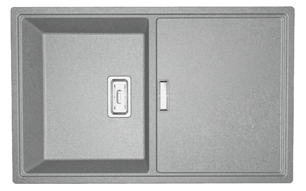 Laveo Tonga, 1-komorový granitový drez 800x500x190 mm, šedá, LAV-SPT_511Y