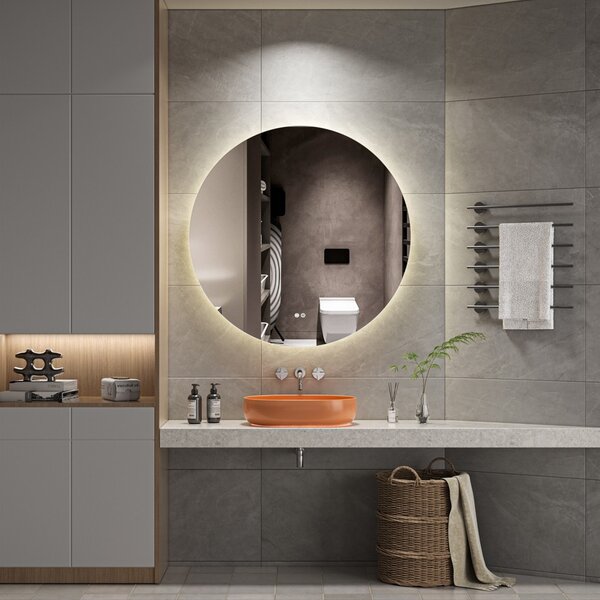 Erga Sofia, okrúhle LED zrkadlo 90cm, 2070 lm, 3 farby svetla, ERG-V01-207-9090