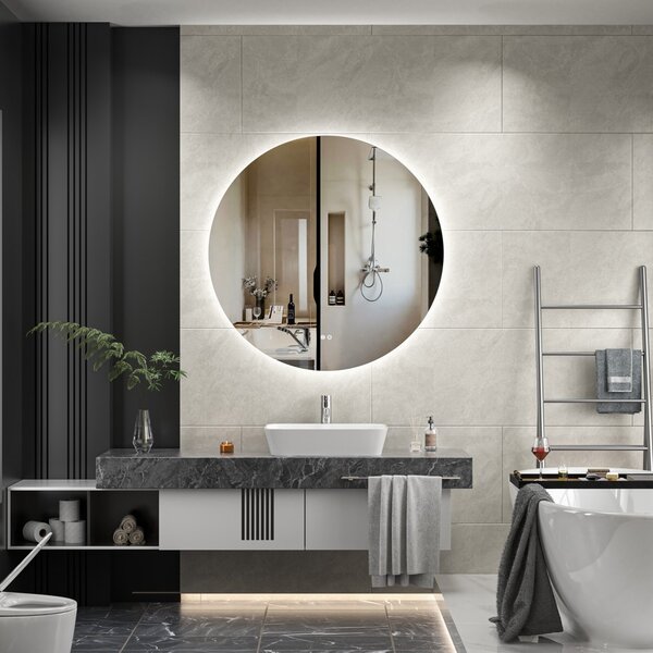 Erga Sofia, okrúhle LED zrkadlo 90cm, 2070 lm, 3 farby svetla, ERG-V01-207-9090