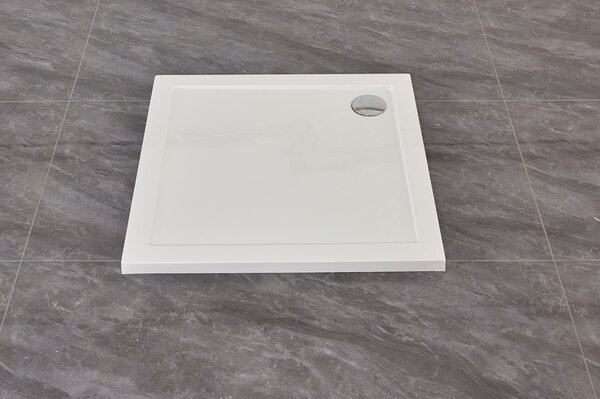 Erga Laos, štvorcová sprchová vanička 80x80x5cm, akrylát, biela lesklá, ERG-V06-ACR-8080S-WH-CR