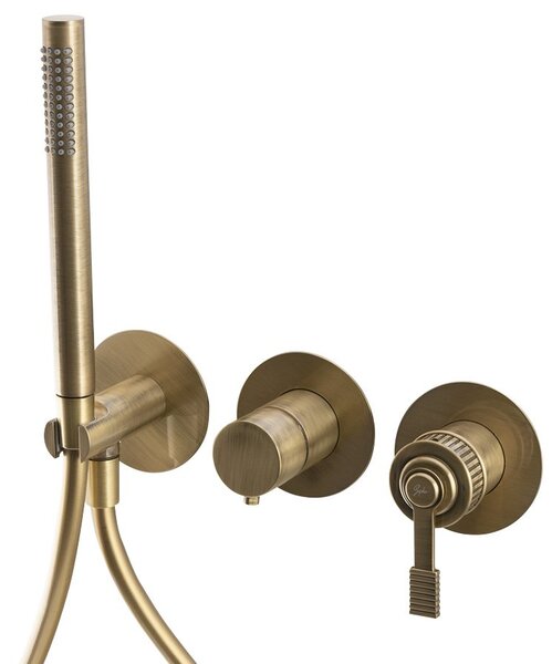 Sapho Sapho, VERSI podomietková sprchová/vaňová batéria, ručná sprcha, 2 výstupy, bronz, RV052/18
