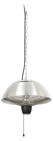 Závesný ohrievač Theriona, strieborný, Ø 42 cm, IP24 – Lucande Lucande, Theriona, Metalická, Hliník, Moderný