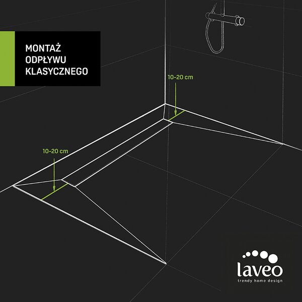 Laveo Basso, odtokový sprchový žľab, 50cm, zlatá lesklá, LAV-COB_G50D