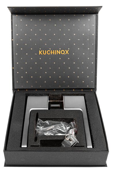 Kuchinox Sombra, kľučka na dvere s kľúčom a vnútorným zámkom, brúsená oceľ, LAV-KMB_0M0A