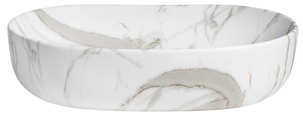 Sapho Sapho, CALEO keramické umývadlo na dosku 60x42cm, bianco carrara, CA590BC