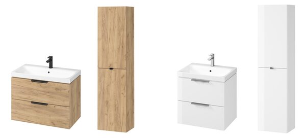 Cersanit Malika, závesná umývadlová skrinka 794x450x551 mm, biela lesklá, S598-048-DSM