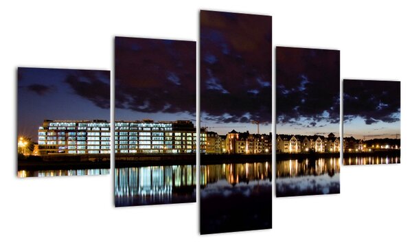 Nočné mesto, obraz (Obraz 125x70cm)
