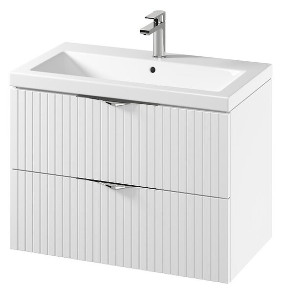 Cersanit Tirso, závesná umývadlová skrinka 794x447x572 mm + keramické umývadlo, biela matná, S801-547