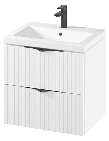 Cersanit Tirso, závesná umývadlová skrinka 594x447x572 mm + keramické umývadlo, biela matná, S801-545
