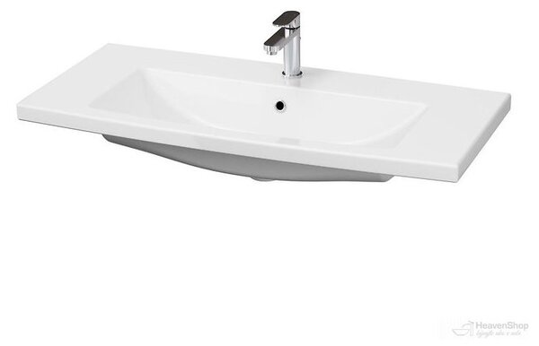 Cersanit Tirso, závesná umývadlová skrinka 994x447x572 mm + keramické umývadlo, čierna matná, S801-588