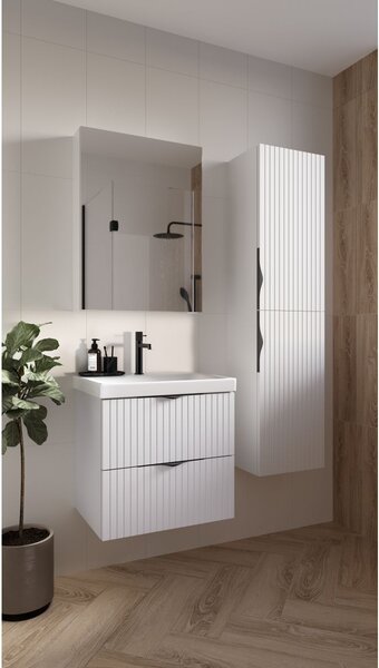 Cersanit Tirso, závesná umývadlová skrinka 994x447x572 mm + keramické umývadlo, biela matná, S801-542