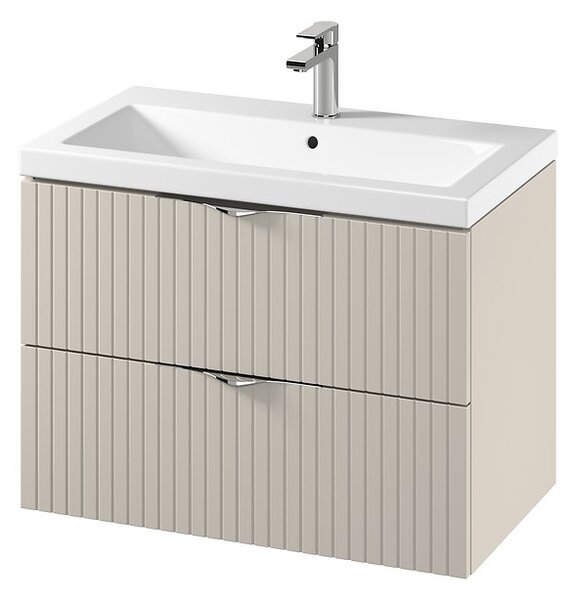 Cersanit Tirso, závesná umývadlová skrinka 794x447x572 mm + keramické umývadlo, béžová matná, S801-543