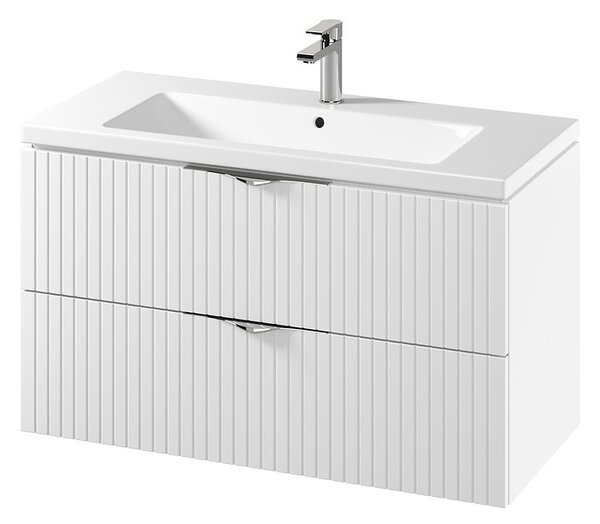 Cersanit Tirso, závesná umývadlová skrinka 994x447x572 mm + keramické umývadlo, biela matná, S801-542