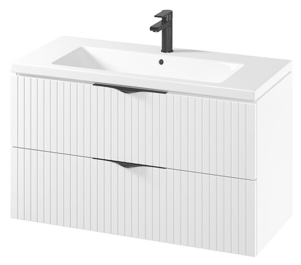 Cersanit Tirso, závesná umývadlová skrinka 994x447x572 mm + keramické umývadlo, biela matná, S801-542