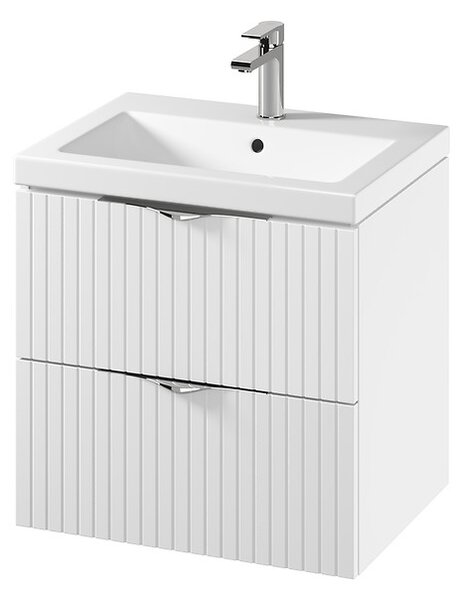 Cersanit Tirso, závesná umývadlová skrinka 594x447x572 mm + keramické umývadlo, biela matná, S801-545