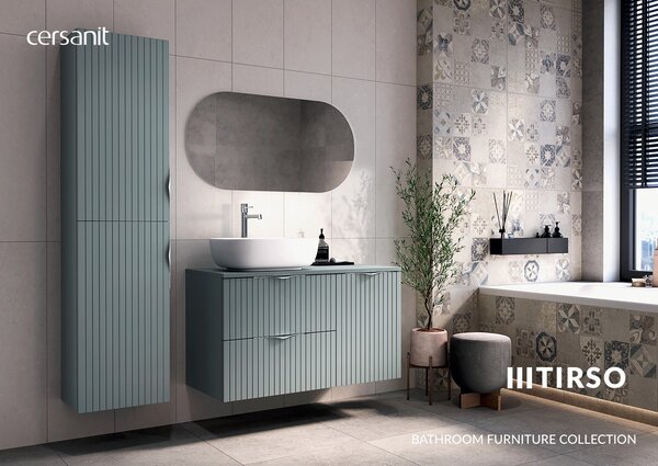 Cersanit Tirso, závesná skrinka pod umývadlo 994x447x572 mm, zelená matná, S1015-012