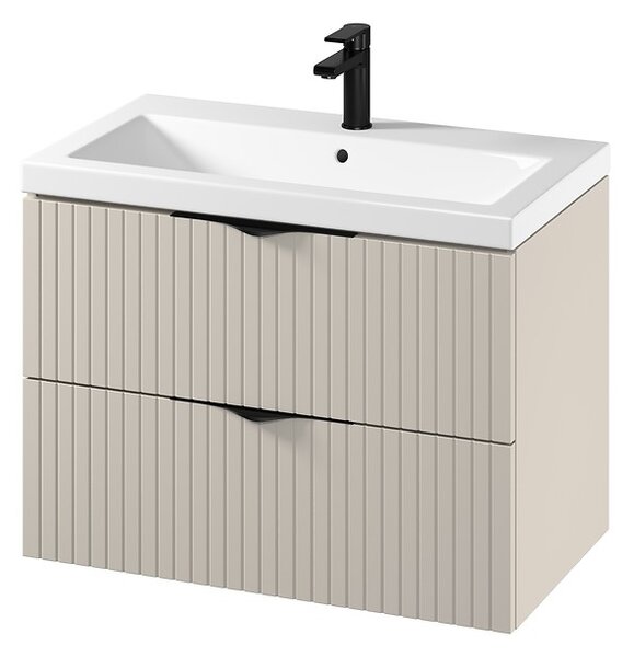 Cersanit Tirso, závesná umývadlová skrinka 794x447x572 mm + keramické umývadlo, béžová matná, S801-543
