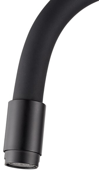 Invena Ligaria, vysoká drezová batéria s elastickým ramenom, systém Eco Start, čierna matná, INV-BZ-39-004-L
