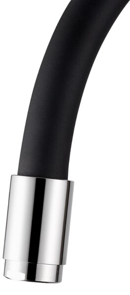 Invena Ligaria, vysoká drezová batéria s elastickým ramenom, systém Eco Start, chrómová-čierna matná, INV-BZ-39-008-L