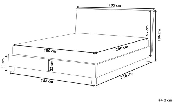 Posteľ béžová látkové čalúnenie 180 x 200 cm nohy zo svetlého dreva lamelový rošt s čelom moderný škandinávsky štýl spálňa