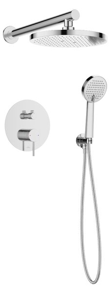 Invena Kalitea, podomietková sprchová súprava, 2-funkčná batéria, chrómová, INV-BS-72-001-V
