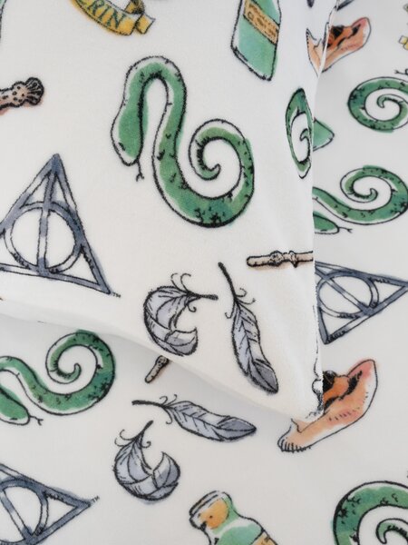 Obliečky mikroplyš Harry Potter - Slizolin biele