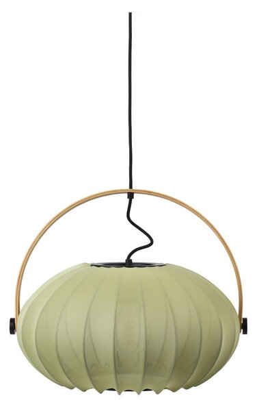 Halo Design 746361 - Závesný luster na lanku DC 1xE27/40W/230V, priemer 40 cm, zelená/dub
