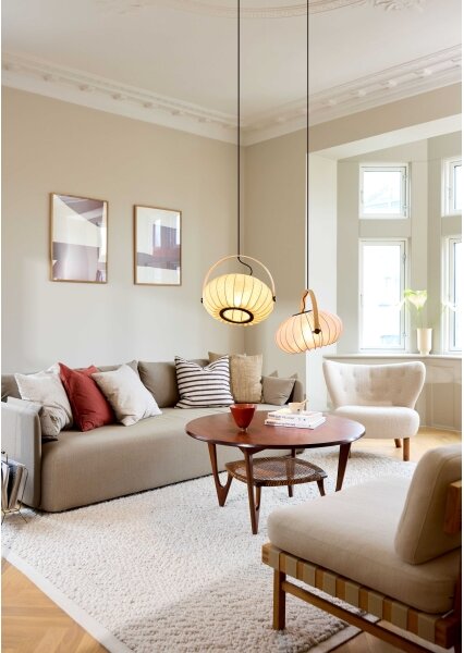 Halo Design 746361 - Závesný luster na lanku DC 1xE27/40W/230V, priemer 40 cm, zelená/dub