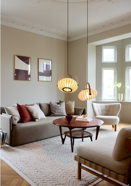 Halo Design 746361 - Závesný luster na lanku DC 1xE27/40W/230V, priemer 40 cm, zelená/dub