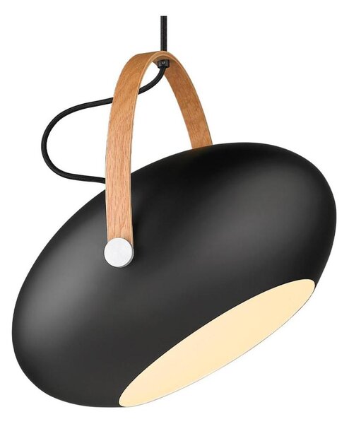 Halo Design 734382 - Závesný luster na lanku DC 1xE27/40W/230V priemer 40 cm čierna/dub