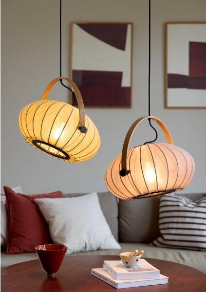Halo Design 746361 - Závesný luster na lanku DC 1xE27/40W/230V, priemer 40 cm, zelená/dub