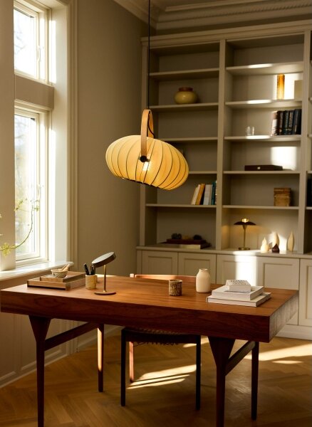 Halo Design 746361 - Závesný luster na lanku DC 1xE27/40W/230V, priemer 40 cm, zelená/dub
