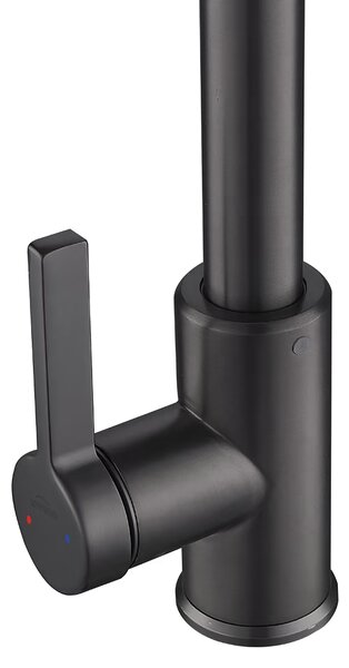 Invena Nelia, vysoká drezová batéria, 4-funkčný výtok, čierna matná, INV-BZ-34-004-A