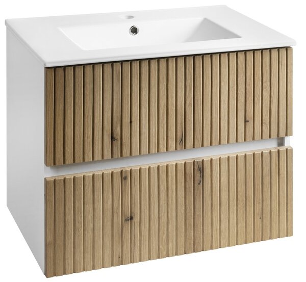 Aqualine Aqualine, PANEDA STRIP umývadlová skrinka 69,5x55x45,2cm, dub emporio, PN370