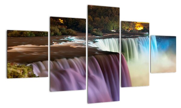Abstraktné vodopády - obraz (Obraz 125x70cm)