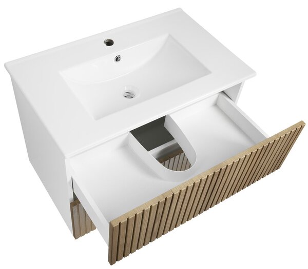 Aqualine Aqualine, PANEDA STRIP umývadlová skrinka 74,5x55x45,2cm, dub emporio, PN375