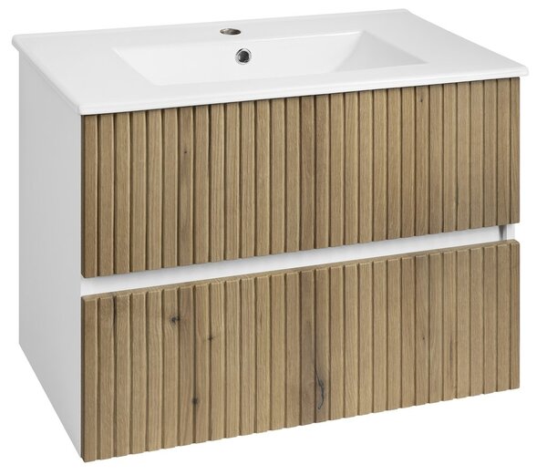 Aqualine Aqualine, PANEDA STRIP umývadlová skrinka 74,5x55x45,2cm, dub emporio, PN375
