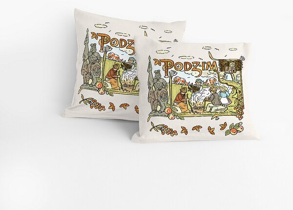 Obliečky Zeměklíč - Podzim Bavlna deluxe digitál 1x 140/200, 1x 70/90