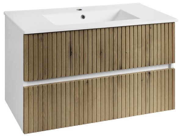 Aqualine Aqualine, PANEDA STRIP umývadlová skrinka 89,5x55x45,2cm, dub emporio, PN390