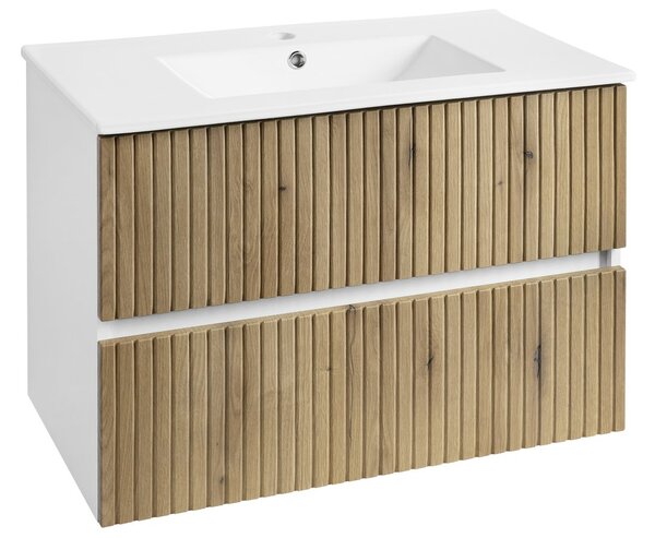 Aqualine Aqualine, PANEDA STRIP umývadlová skrinka 79,5x55x45,2cm, dub emporio, PN380