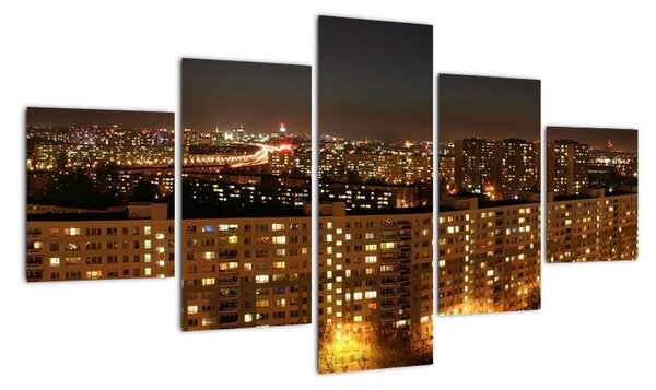 Nočné mesto - obraz (Obraz 125x70cm)