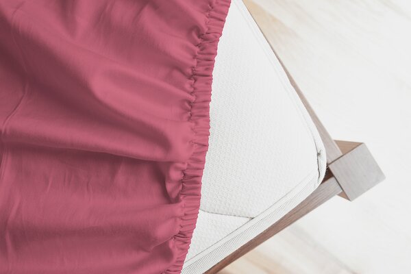 Prestieradlo Tmavě růžové JERSEY PREMIUM Jersey PREMIUM 90-100 x 200-220/30