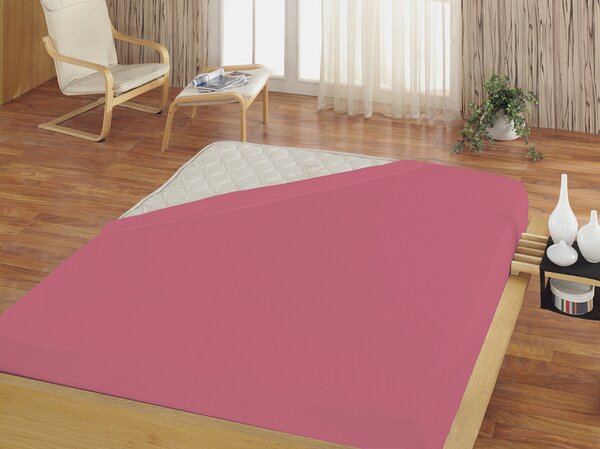 Prestieradlo Tmavě růžové JERSEY PREMIUM Jersey PREMIUM 90-100 x 200-220/30