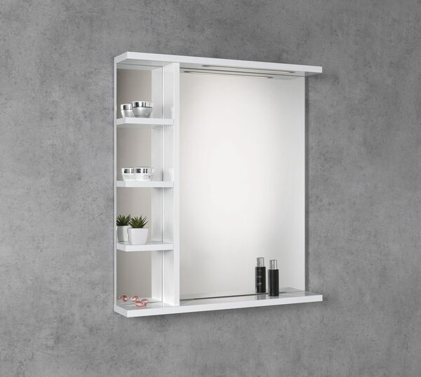 Aqualine Aqualine, KORIN STRIP zrkadlo s LED osvetlením a poličkami 60x70x12cm, KO370S