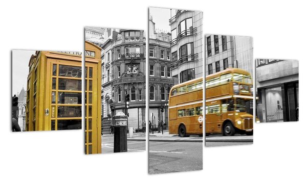 Abstraktný obraz - Londýn (Obraz 125x70cm)