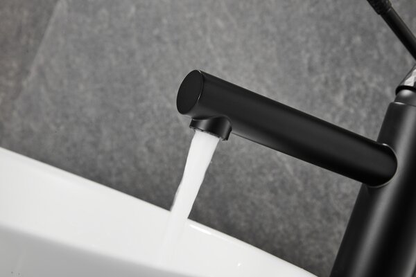 Gamma Roy, vysoká umývadlová batéria h-301, čierna matná, GMA-BRYPUW-BK