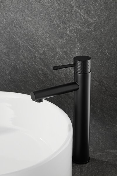 Gamma Roy, vysoká umývadlová batéria h-301, čierna matná, GMA-BRYPUW-BK